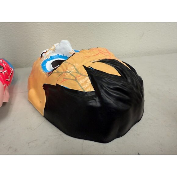 Lot of 2 Vintage Scary Halloween Dracula & Spiderman Mask Plastic elastic string - Picture 3 of 12